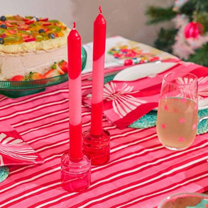 Dinner Candles Pink/Red