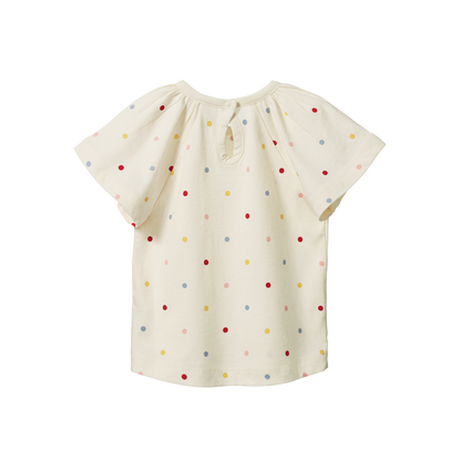 Faye Tee Polka Dot Dusky Print