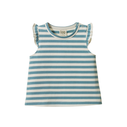 Fleur Tee Mineral Sea Stripe