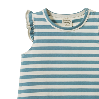Fleur Tee Mineral Sea Stripe