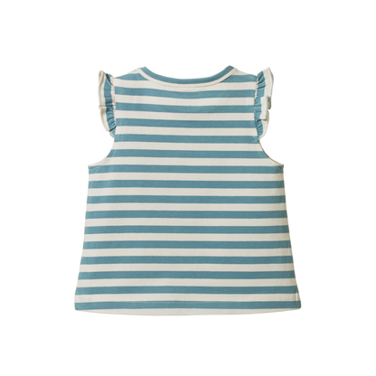 Fleur Tee Mineral Sea Stripe