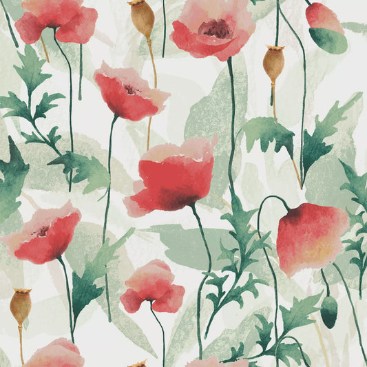 Cocktail Napkin Poppies Delight