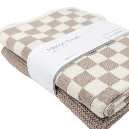 Kitchen Towel Duo Hummus Chequer