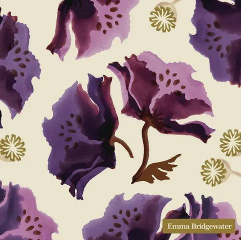 Luncheon - Purple Poppies Cream