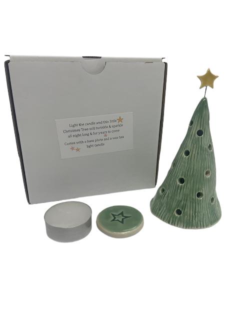 Tealight Xmas Tree Light Green