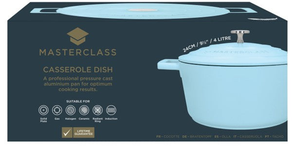 MC Casserole Dish 4L Cast Aluminium  Pastel Blue