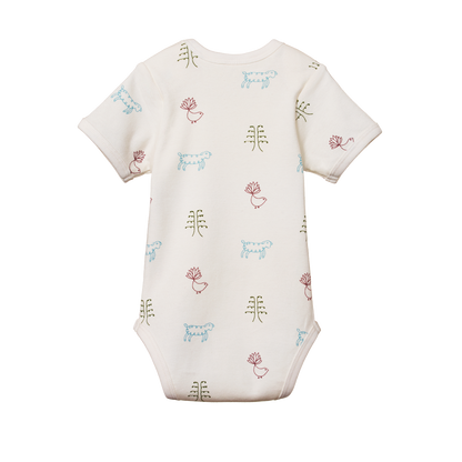 Cotton Short Sleeve Bodysuit Nature Baby
