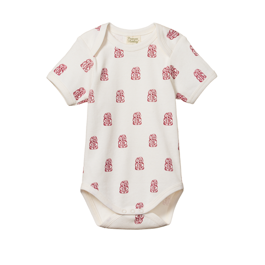Cotton Short Sleeve Bodysuit Tiki