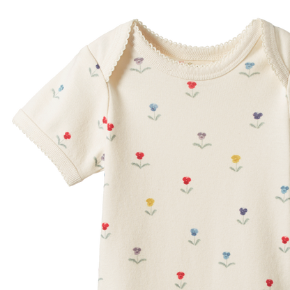 Cotton Short Sleeve Bodysuit Delphine