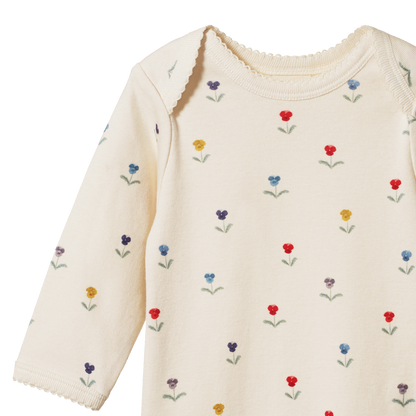 Cotton Long Sleeve Bodysuit Delphine