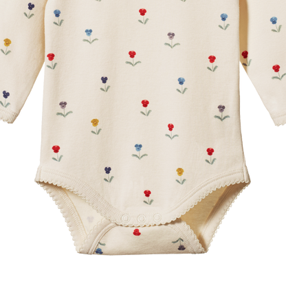 Cotton Long Sleeve Bodysuit Delphine