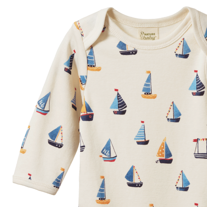 Cotton Long Sleeve Bodysuit Regatta