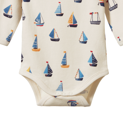 Cotton Long Sleeve Bodysuit Regatta