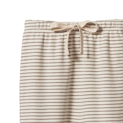 Footed Rompers Mushroom Pinstripe