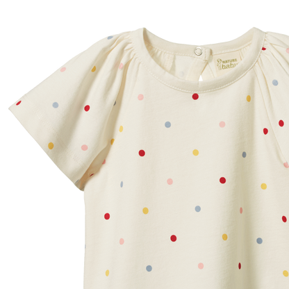 Faye Tee Polka Dot Dusky Print