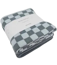 Kitchen Towel Duo Sea Foam Chequer