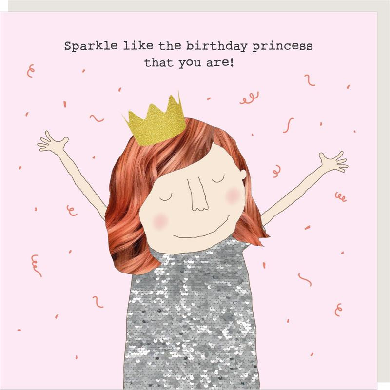 Card Sparkle Birthday Princess