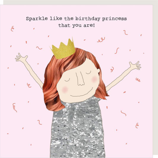 Card Sparkle Birthday Princess