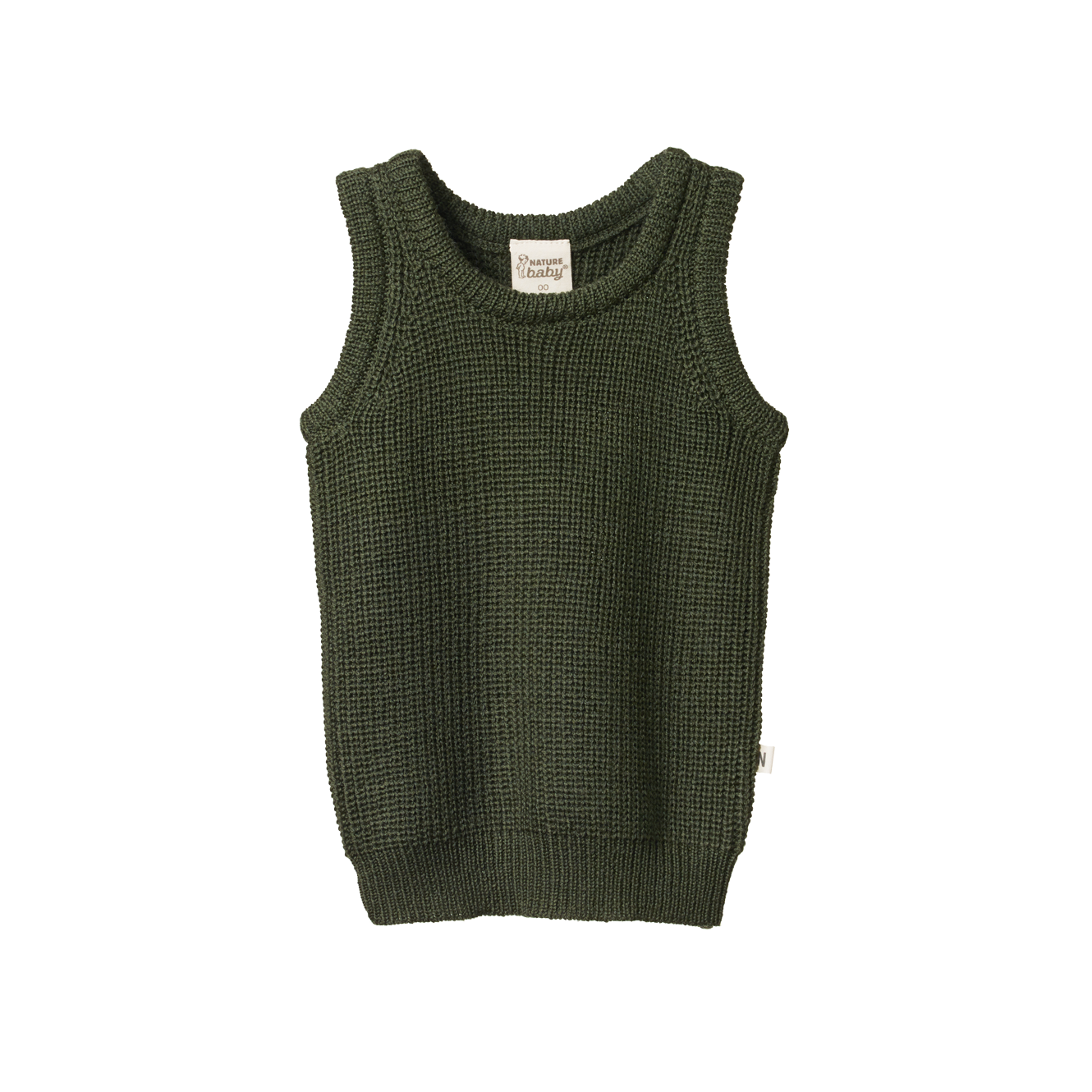Merino Chunky Knit Vest Thyme