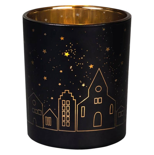 Black Tealight House City