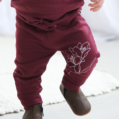 Track Pants - Flower Sketch