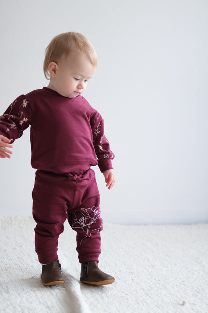 Track Pants - Flower Sketch