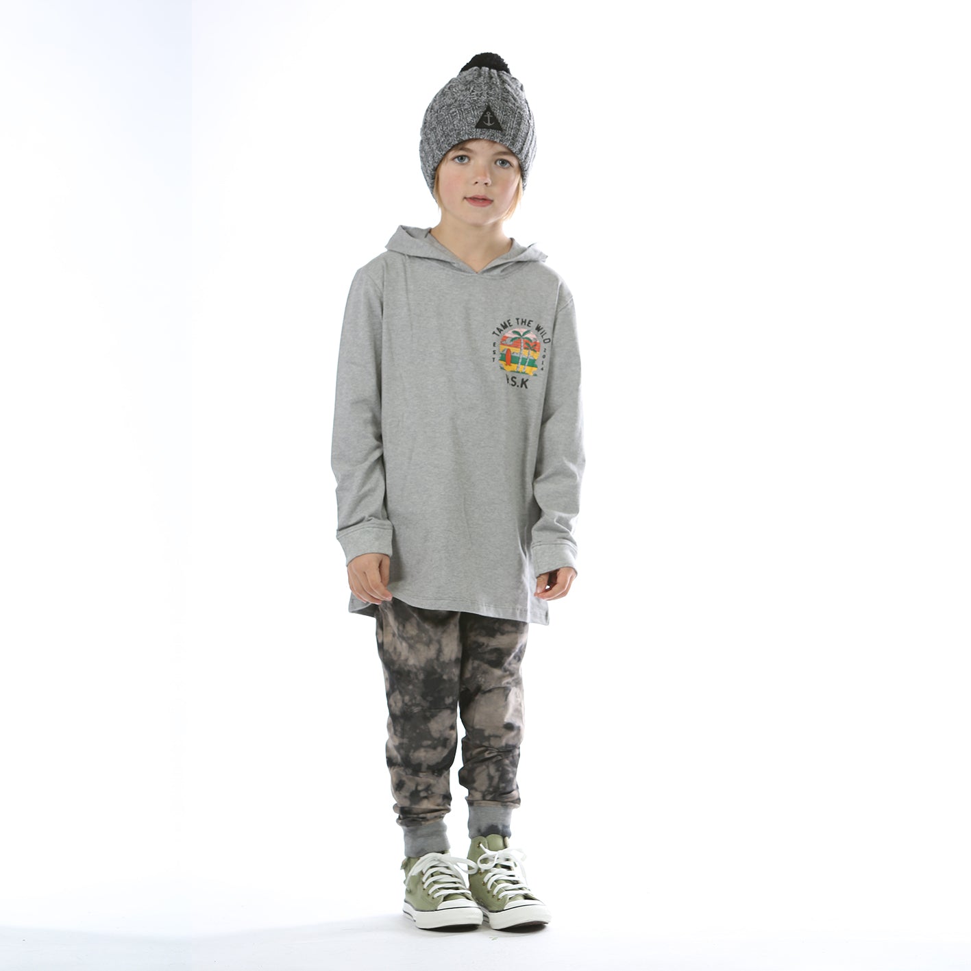 Cable Beanie - Grey Marle