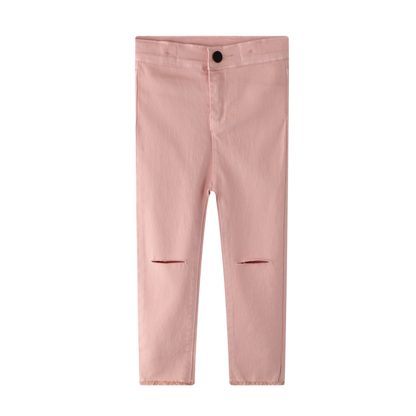 Ripped Knee Jeans - Pink