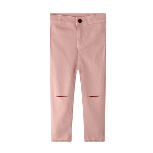 Ripped Knee Jeans - Pink