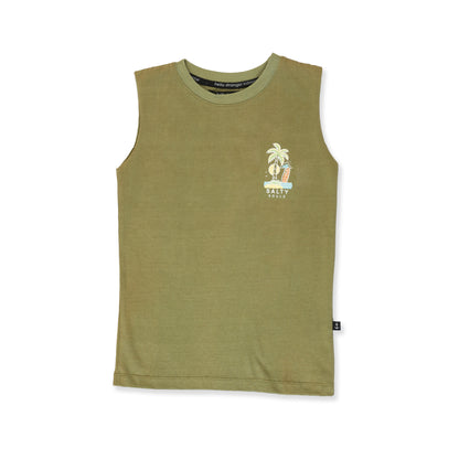 Salty Souls Muscle Tee - Sage