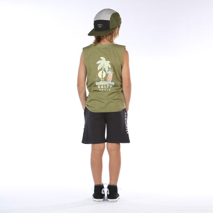 Salty Souls Muscle Tee - Sage