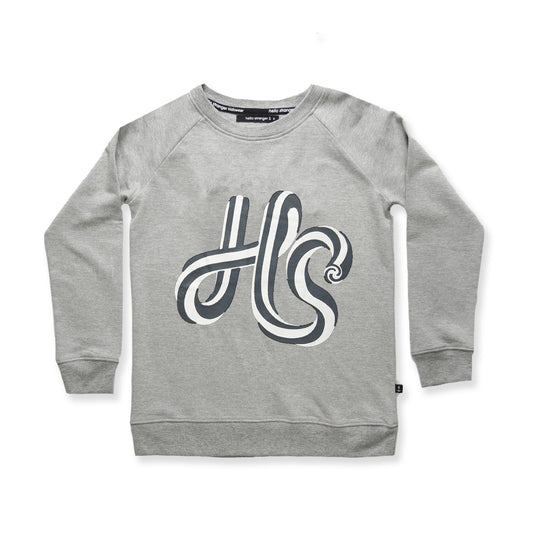 HS' raglan crew - grey
