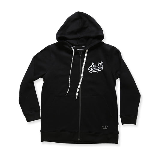 Stranger zip hood - black