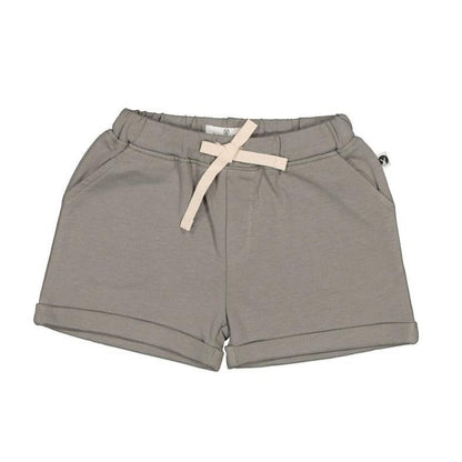 Made from 100% organic French terry knit, they are super wearable and durable for rough and tumble days!  The rolled hem is super cute, and featuring an elastic waist and drawstring, the pockets are just the right size for treasure collecting at the beach or in the jungle.  And available from sizes 0-3M all the way up to size 6, we have your boys covered right up to school.