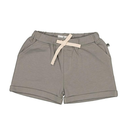 Made from 100% organic French terry knit, they are super wearable and durable for rough and tumble days!  The rolled hem is super cute, and featuring an elastic waist and drawstring, the pockets are just the right size for treasure collecting at the beach or in the jungle.  And available from sizes 0-3M all the way up to size 6, we have your boys covered right up to school.