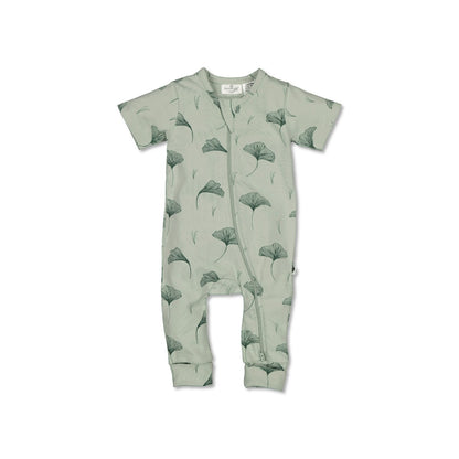 Short Sleeve Zip Suit - Gingko