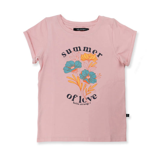sol tee - peony pink