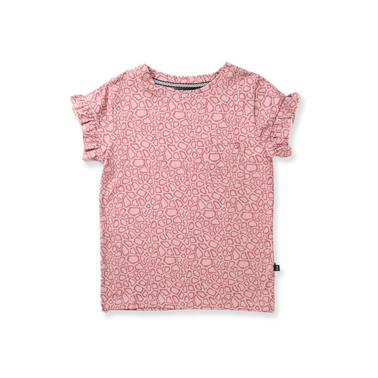 SS Ruffle Tee - Wild Pink