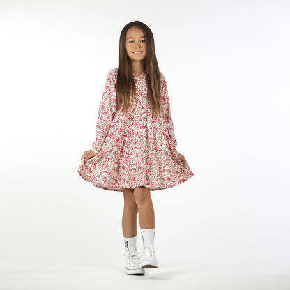 Pixie Long Sleeve Dress Floral Corduroy