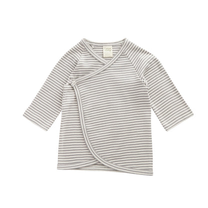 Kimono Jacket Grey Marl Stripe