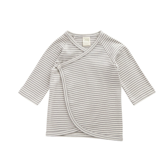 Kimono Jacket Grey Marl Stripe