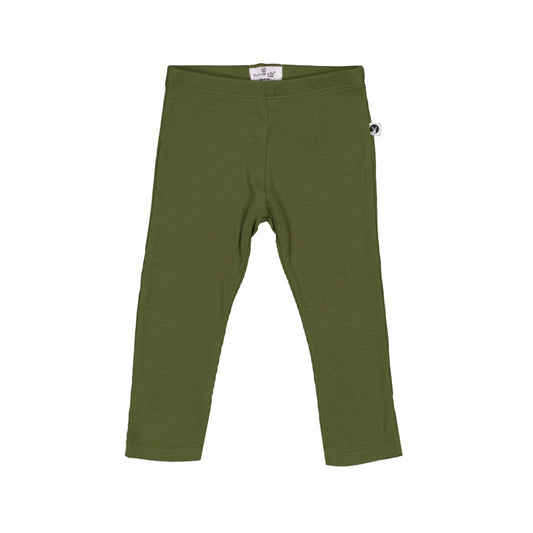 Rib Leggings - Olive