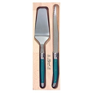 Verdier Cake Server Teal