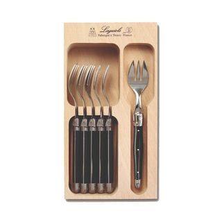 Verdier Cake Fork Set6 Black