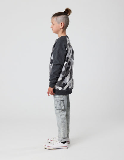 Radicool Dude Camouflage Raglan Crew