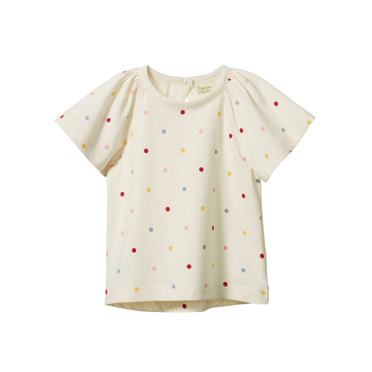 Faye Tee Polka Dot Dusky Print