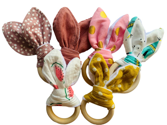 Bunny Ear Teething ring