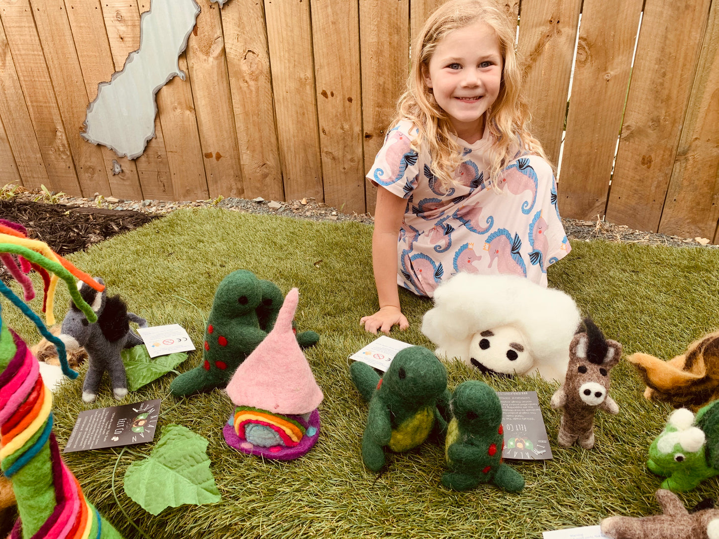 Felt Tyrannosaurus rex dinosaur - small