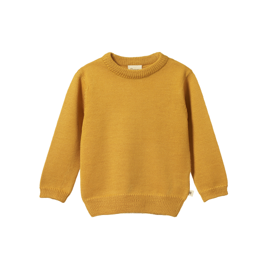 Merino Knit Pullover Yellow Sun