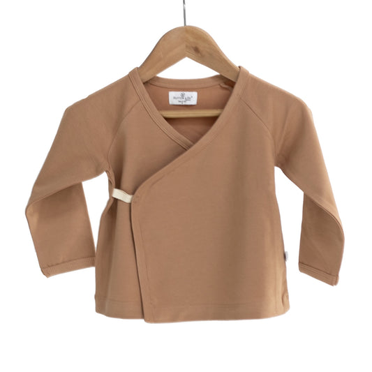 Essentials Kimono Top - Tawny Brown